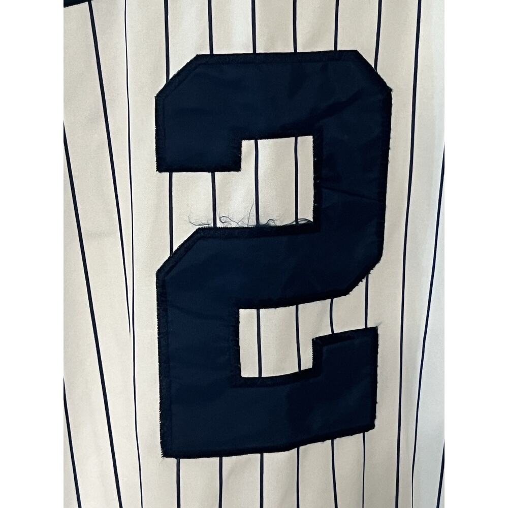Mitchell’s & Ness New York Yankees Derek Jeter Stripped Jersey SZ 54 PLS Read - Picture 9 of 16